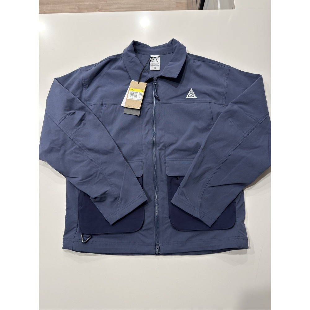 Nike ACG Smith Summit Jacket Men's Small Blue UV Protection Hiking HV0598-437
